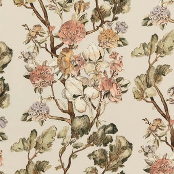 Wild Side Fabric Teal Mulberry