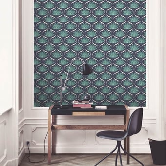 Lotus Wallpaper Émeraude Maison Martin Morel