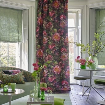 Romaunt Rose  Fabric Fuschia Designers Guild