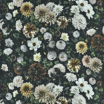 Dahlia Noir  Fabric Slate Designers Guild
