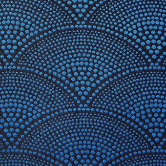 Feather Fan Fabric Hyacinth on Charcoal Cole and Son