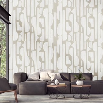Papel pintado mural panorámico Chopped Crème Eijffinger