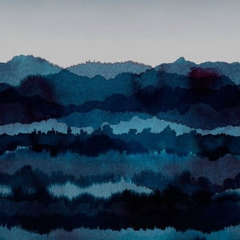 Papier peint panoramique Midnatt Dark grey Sandberg