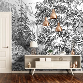 Papel pintado mural panorámico Lac 435x316 cm - 6 tiras - completo Maison Images d'Epinal