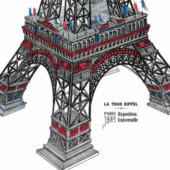 Papel pintado mural panorámico Tour Eiffel 390x300cm Maison Images d'Epinal
