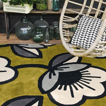 Tappeti Passion Flower Olive  Orla Kiely
