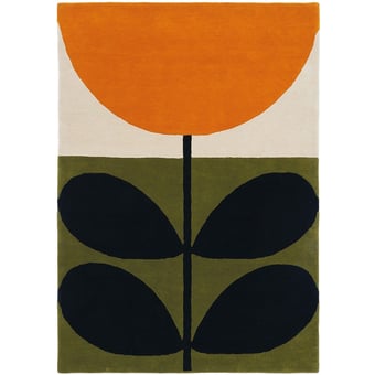 Stem Black Rug 120x180 cm Orla Kiely