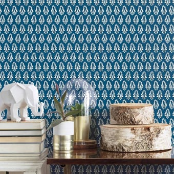 Mehndi Wallpaper Blue York Wallcoverings