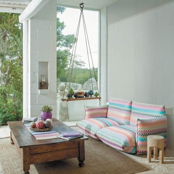 Carta da parati murale Vanessa Chevron Beige Missoni Home