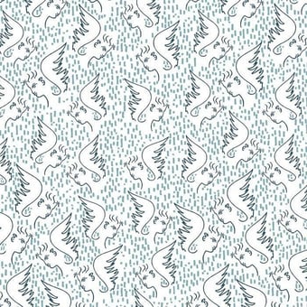 Papier peint Figure D'Ange Bleu Lelièvre