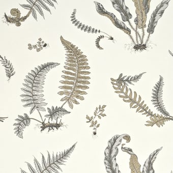 Ferns Wallpaper Charcoal/Bronze GP & J Baker
