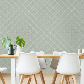 Langdale Trellis Wallpaper Charcoal GP & J Baker