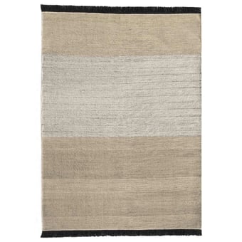 Tappeti Tres Stripes Black in-outdoor 200x300 cm Nanimarquina