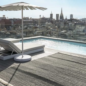 Tappeti Tres Texture Black in-outdoor 200x300 cm Nanimarquina