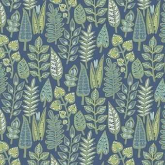 Leaf Life Wallpaper Blue/Green York Wallcoverings