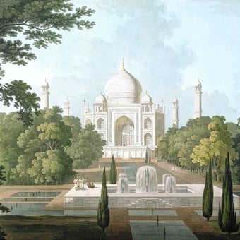 Panoramatapete Taj Mahal Original Les Dominotiers