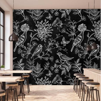 Blackboard 9 Panel Black Walls by Patel