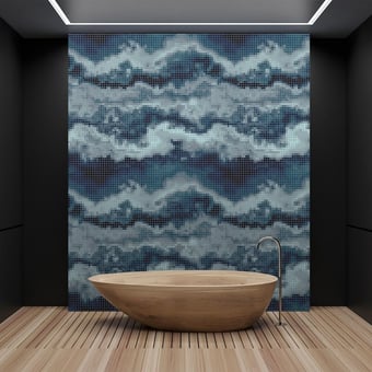 Mosaic Panel Blue Walls by Patel