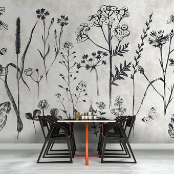 Sketchpad 1 Panel Black Walls by Patel