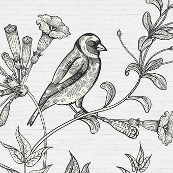 Birdy 1 Panel Grey Walls by Patel
