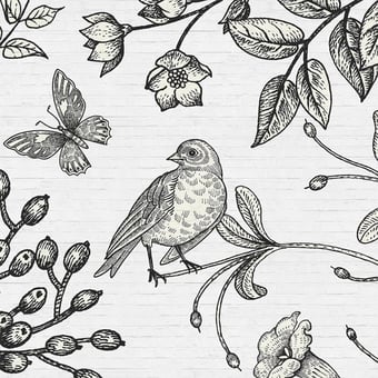 Birdy 2 Panel Grey Walls by Patel