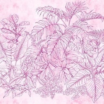 Fern Garden Panel Yellow Walls by Patel
