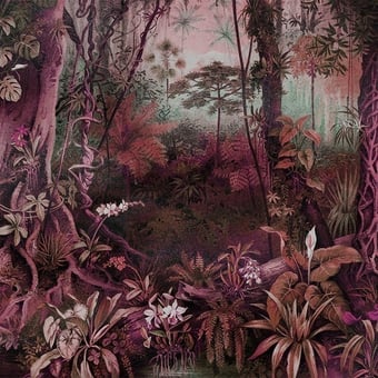 Jungle Panel Magenta Walls by Patel