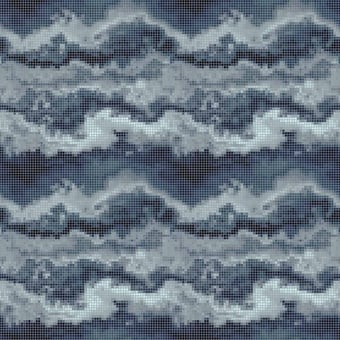Mosaic Panel Blue Walls by Patel