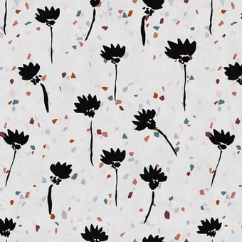 Terrazzo 2 Panel Black Walls by Patel