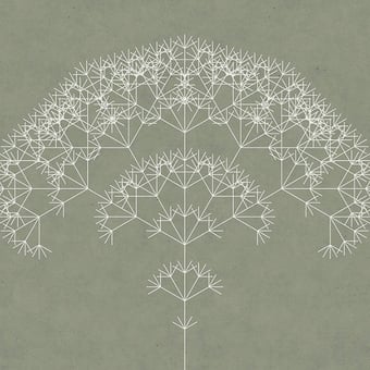 Trees 4 Panel Green Walls by Patel