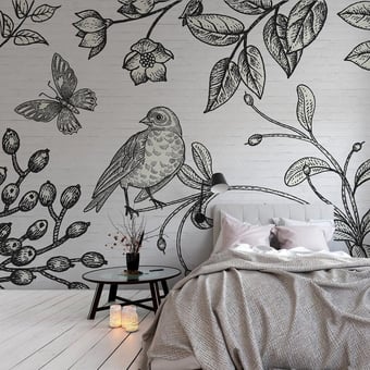 Birdy 2 Panel Grey Walls by Patel