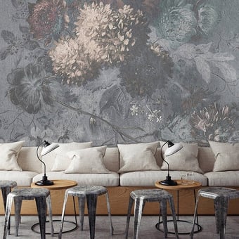 Bouquet Pastel Panel Saumon Walls by Patel