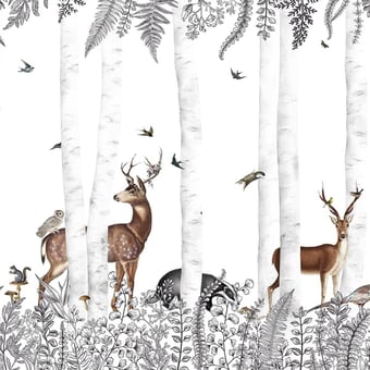 Papel pintado mural panorámico Woody Chesnut Day Les Dominotiers