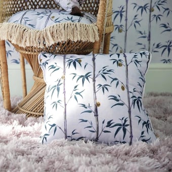 Money Tree Fabric Tobacco Sky Poodle and Blonde