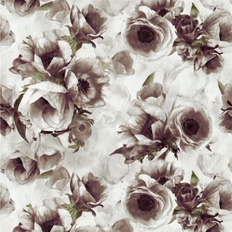 Sepia Flower Fabric Birch Designers Guild