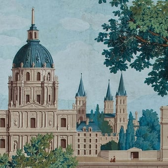 Papel pintado mural panorámico Monuments de Paris Polychrome Polychrome Le Grand Siècle