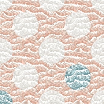 Wave Dots Wallpaper Turquoise Maison Martin Morel