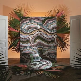 Papel pintado mural panorámico Prête moi ta plume Printemps Christian Lacroix