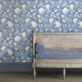 Emperor's Garden Wallpaper Blue GP & J Baker