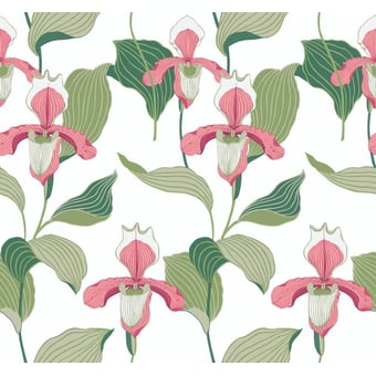 Lady Slipper Wallpaper Gold/Gray York Wallcoverings