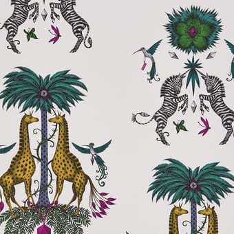 Creatura Wallpaper Charcoal Clarke and Clarke