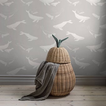 Papel pintado Whales Taupe Borastapeter