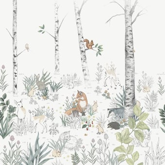 Papel pintado mural panorámico Magic Forest Natural Borastapeter
