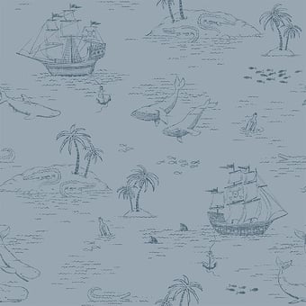 Carta da parati Treasure Island White Borastapeter