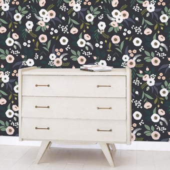 Papel pintado Fleurs Wonderland Nuit Lilipinso