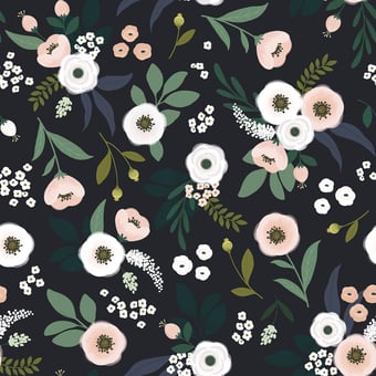 Papel pintado Fleurs Wonderland Nuit Lilipinso
