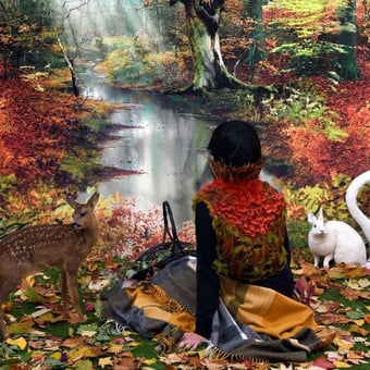 Papier peint panoramique Sous Bois Forêt Jean Paul Gaultier