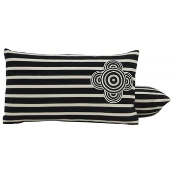 Coussin Perspective Noir/Ecru Jean Paul Gaultier