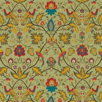 Tessuto Oiseaux de Paradis Minéral Zoffany