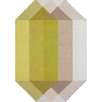 Diamond Pink Yellow Rug 170x220 cm Gan Rugs